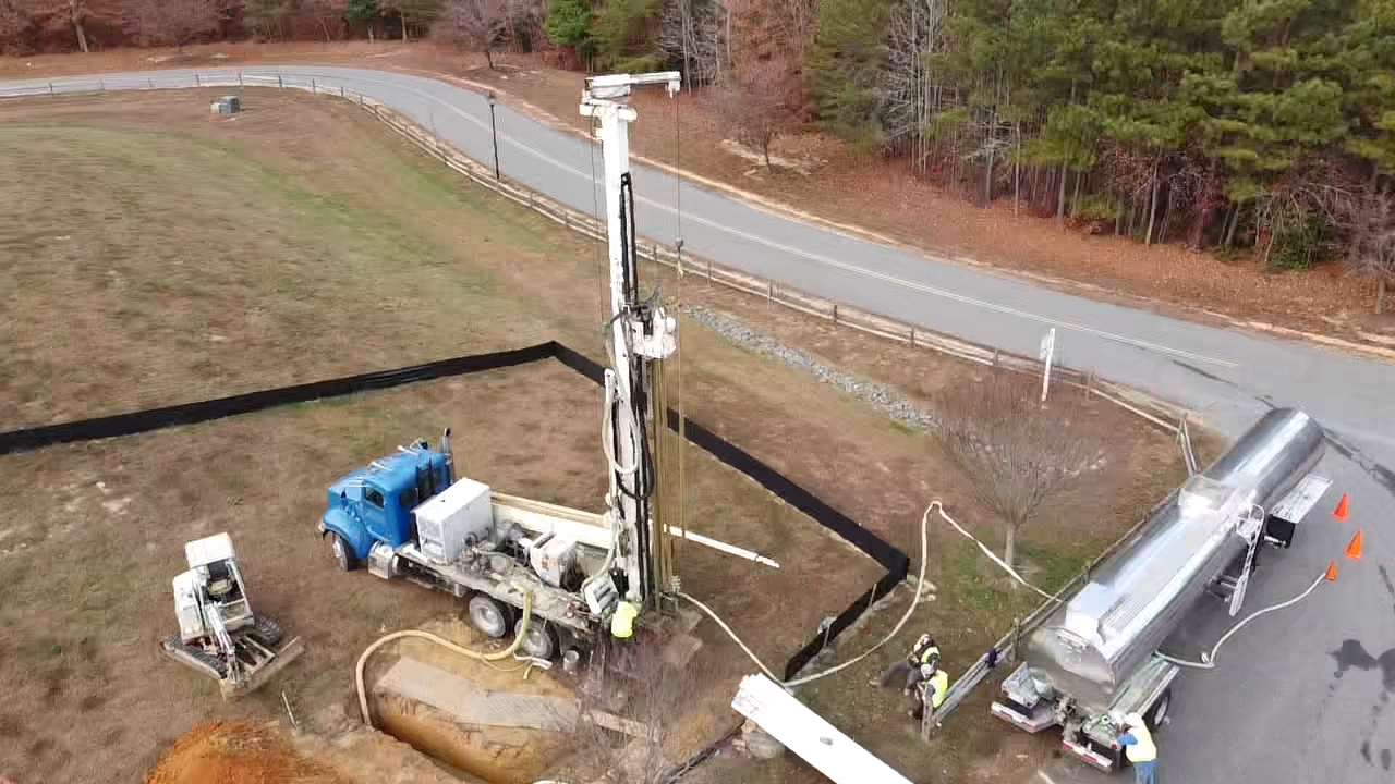 drilling a new commercial water well